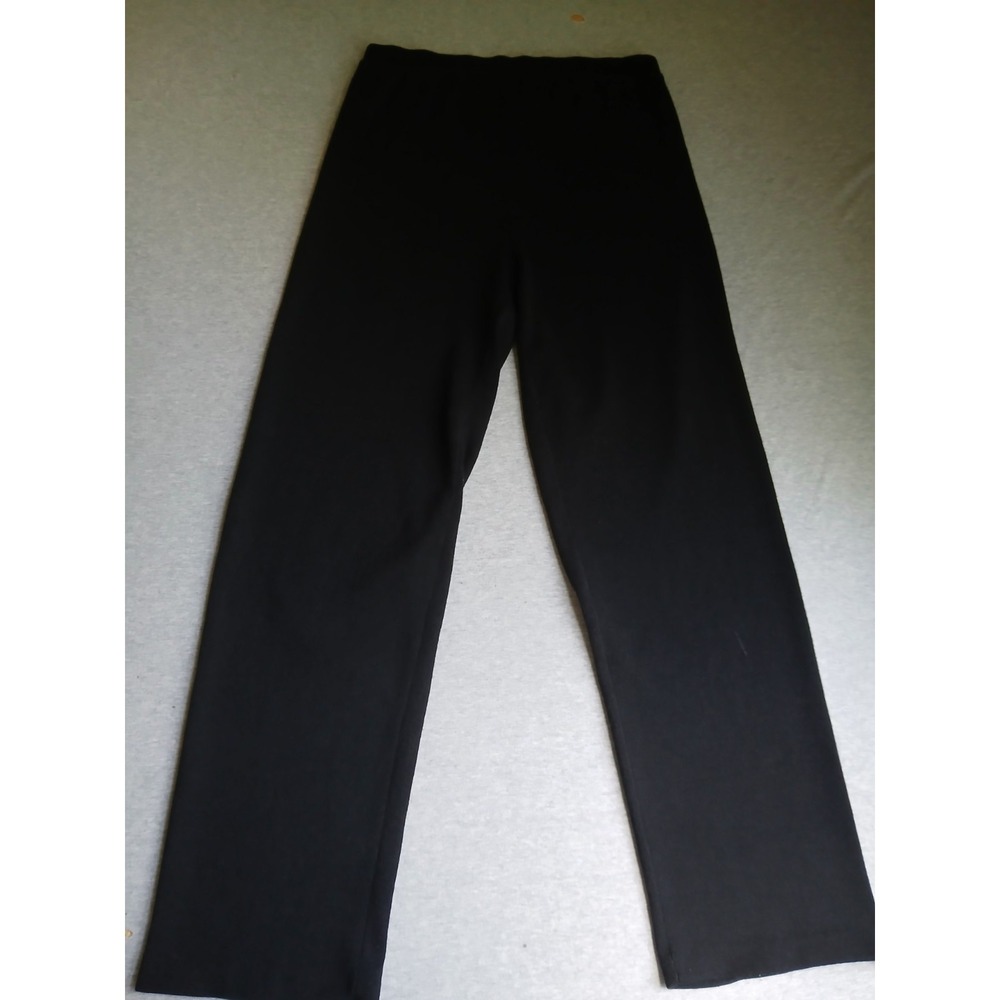 Eileen Fisher Pants Medium P Wool Knit Straight Leg Pull On Minimalist Lagenlook